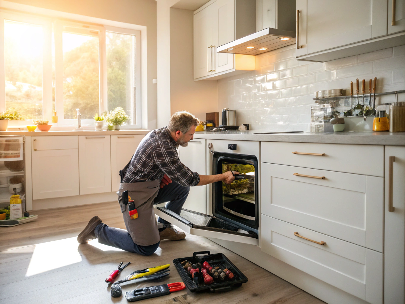 Commercial and residential glass cooktop repair technician