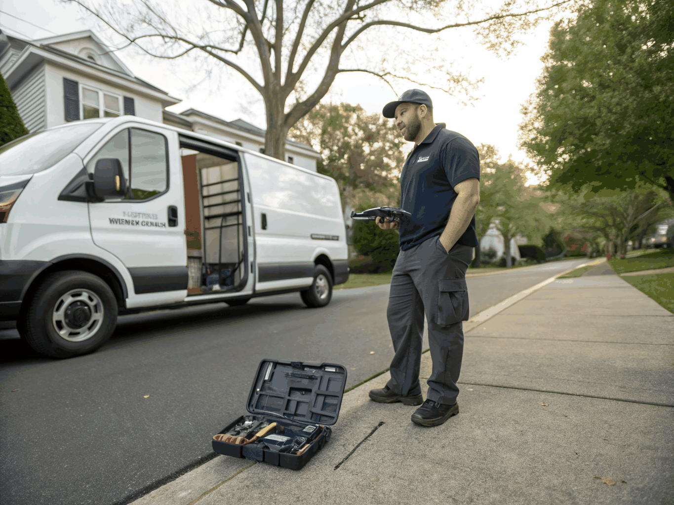 Appliance repair technician prepared for dispatch in Lawrenceville Georgia