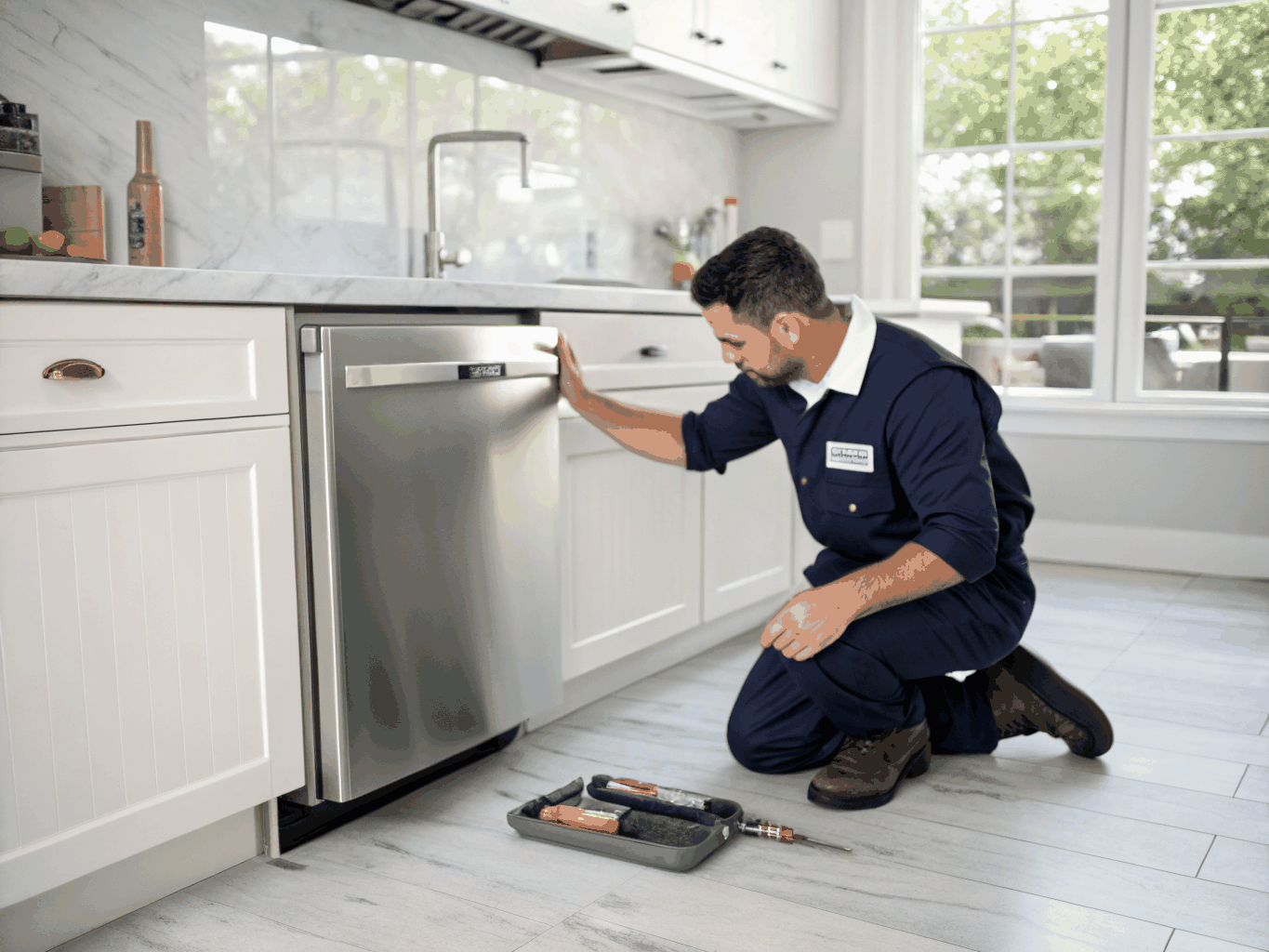 Professional appliance repair technician servicing home appliances in Peachtree Corners